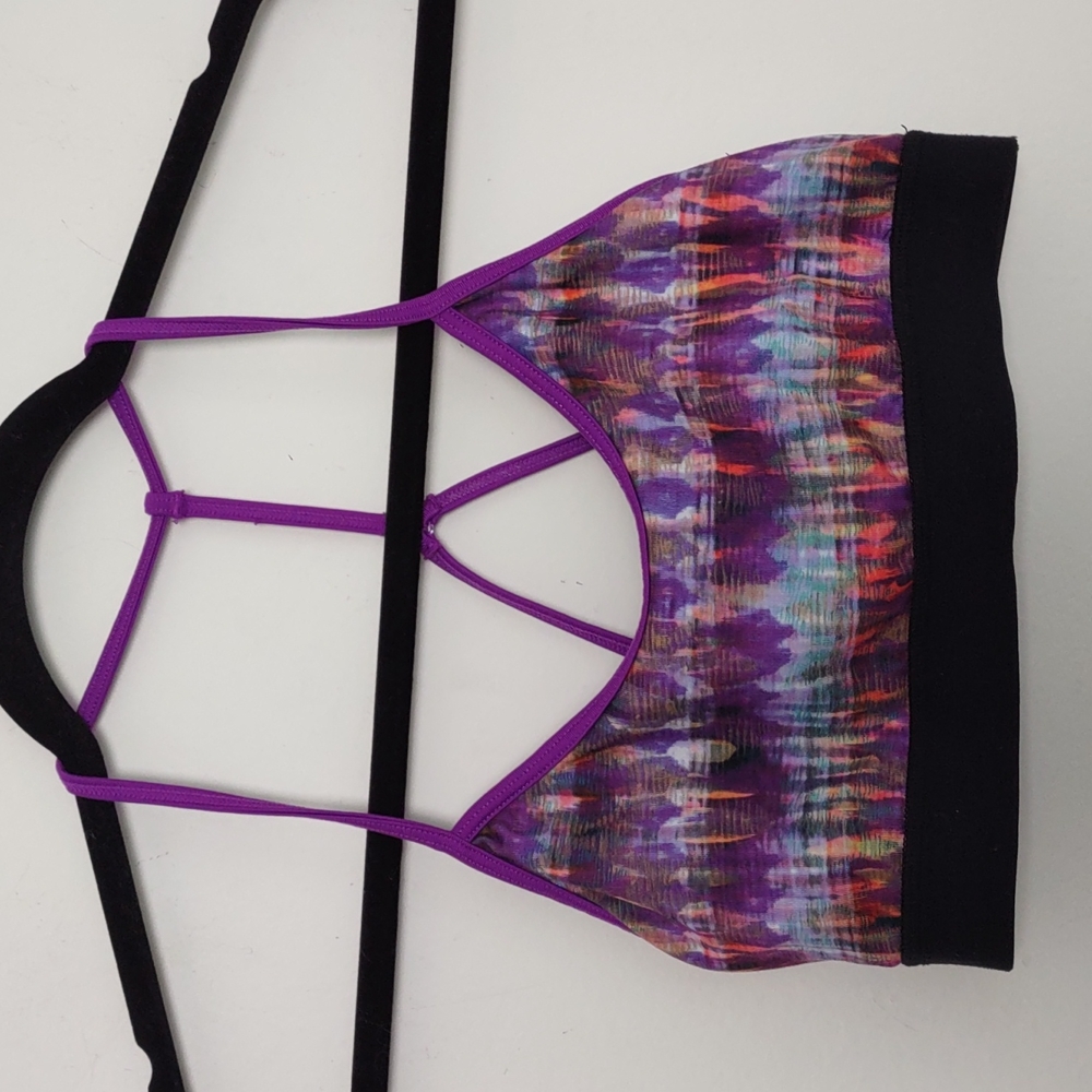 Alo yoga purple patterned sports bra Sz XS - Picture 1 of 8
